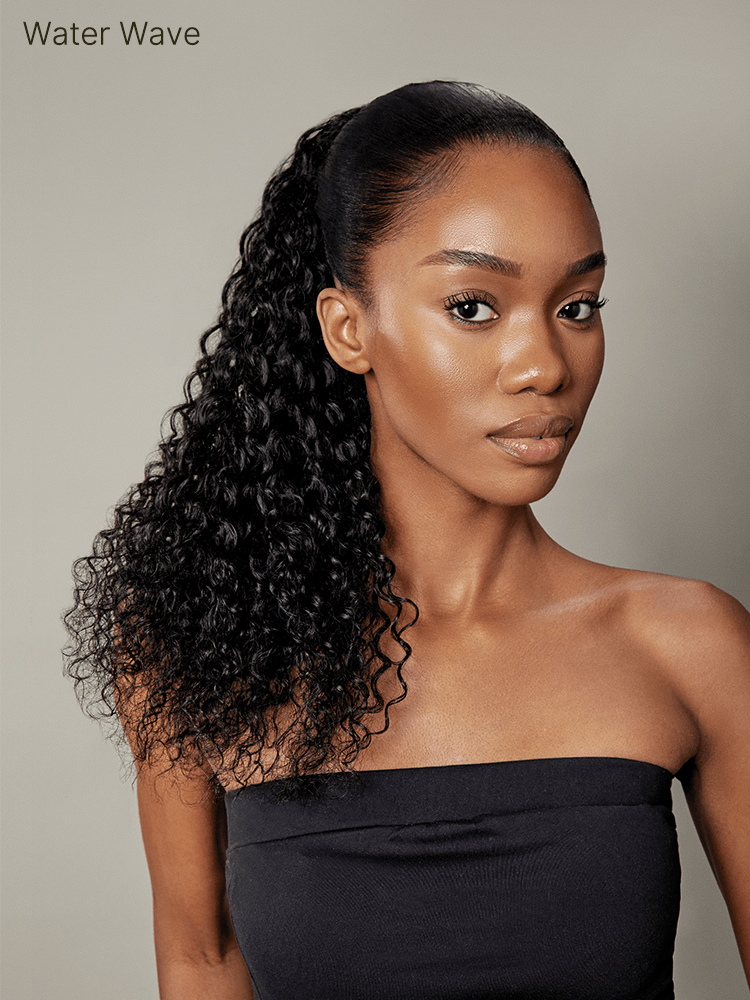 Élorvane 100% Human Hair High-Density 10-Sec Ponytail Hairstyle Drawstring Ponytail Hair Extensions Ponytail