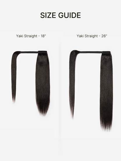 Élorvane 100% Human Hair High-Density 10-Sec Ponytail Hairstyle Drawstring Ponytail Hair Extensions Ponytail