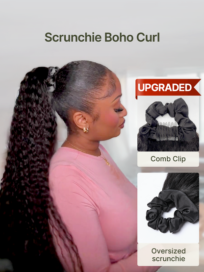 Élorvane 100% Human Hair High-Density 10-Sec Ponytail Hairstyle Drawstring Ponytail Hair Extensions Ponytail