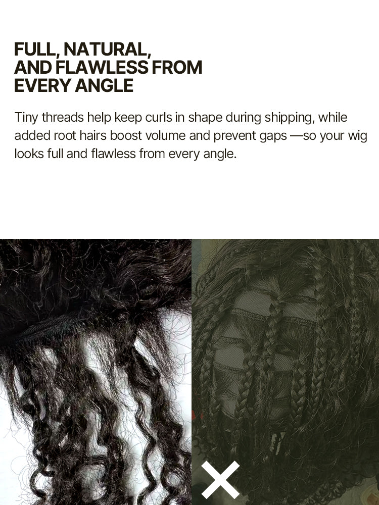 Élorvane Fiber Boho Twist Curly Wig 13x6 Pre-Cut Lace Front Glueless Ear-to-Ear