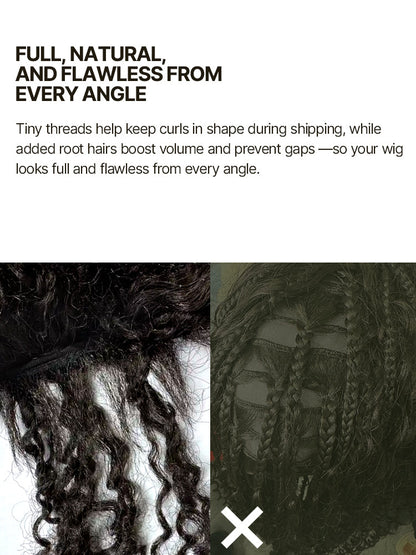 Élorvane Fiber Boho Twist Curly Wig 13x6 Pre-Cut Lace Front Glueless Ear-to-Ear