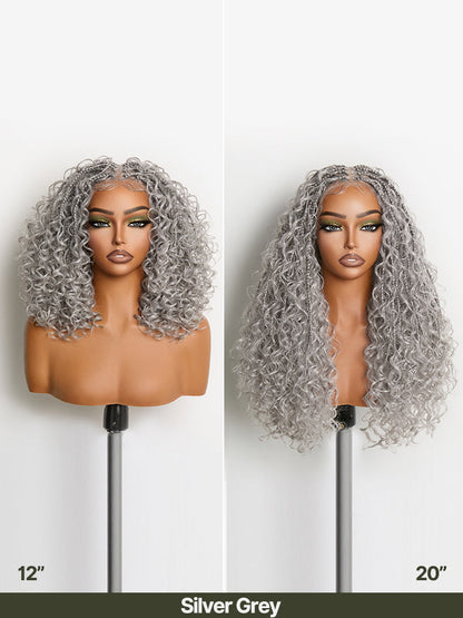 Élorvane Fiber Braided Top Water Wave Wig 13x6 Lace Front Glueless Wear and Go