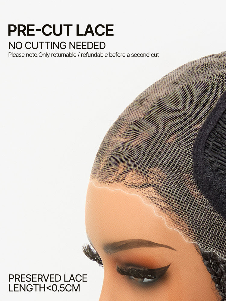 Élorvane Synthetic Fiber + Human Hair Body Wave Wig Yaki Loose Minimal Lace Glueless Wear and Go Beginner Friendly