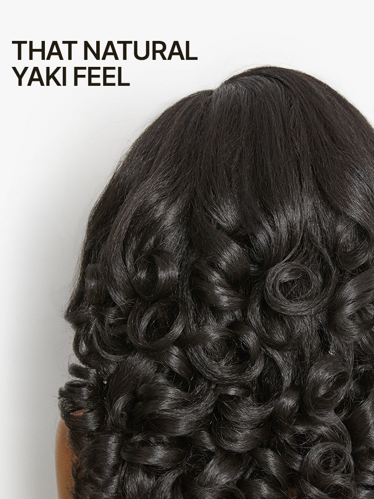 Élorvane Synthetic Fiber + Human Hair Body Wave Wig Yaki Loose Minimal Lace Glueless Wear and Go Beginner Friendly