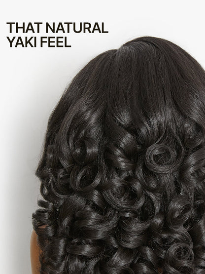 Élorvane Synthetic Fiber + Human Hair Body Wave Wig Yaki Loose Minimal Lace Glueless Wear and Go Beginner Friendly