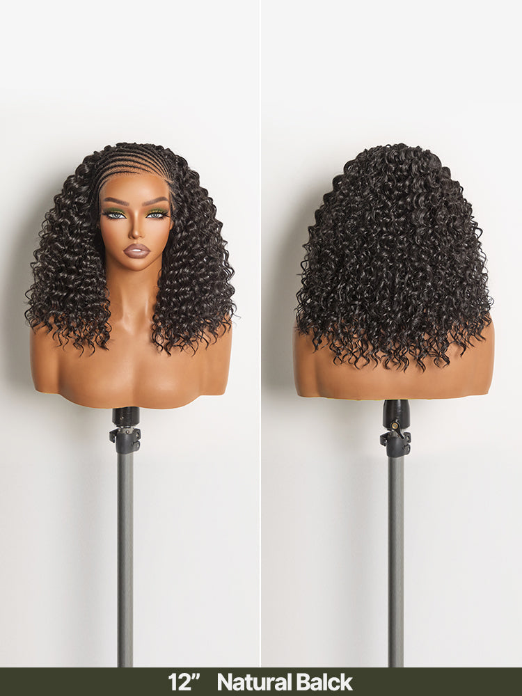 Élorvane Fiber Fulani Braid Wig 13x6 Frontal Lace Wig Chic and Voluminous