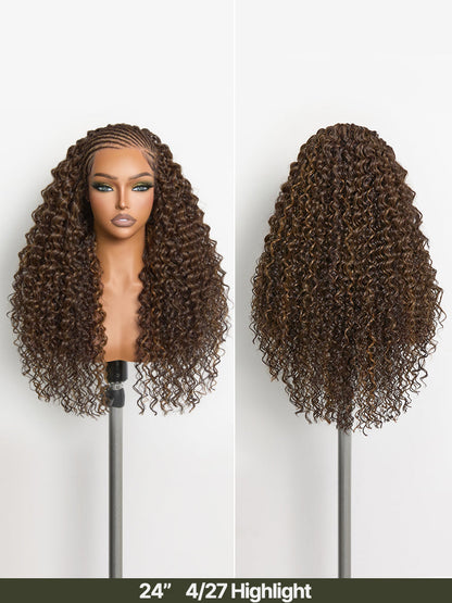 Élorvane Fiber Fulani Braid Wig 13x6 Frontal Lace Wig Chic and Voluminous