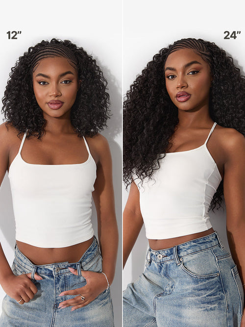 Élorvane Fiber Fulani Braid Wig 13x6 Frontal Lace Wig Chic and Voluminous