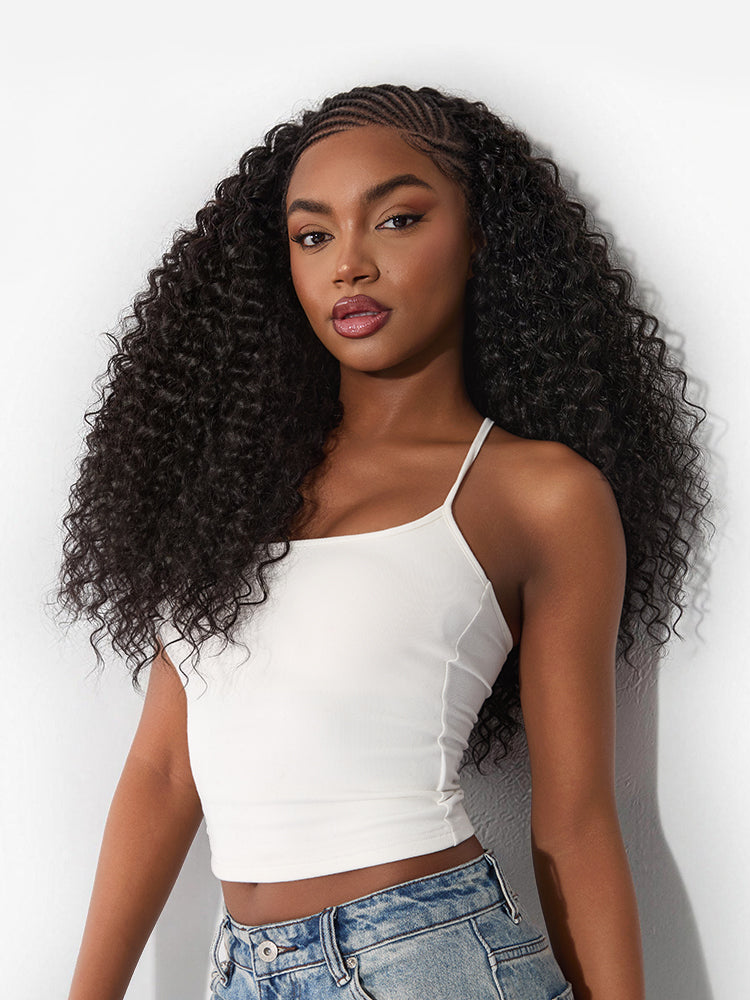 Élorvane Fiber Fulani Braid Wig 13x6 Frontal Lace Wig Chic and Voluminous
