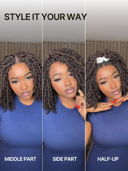 Élorvane Fiber Micro Twist Curly Dreadlock Wig 11x4 HD Lace Front Glueless