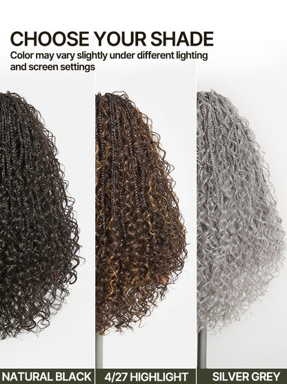 Élorvane Fiber Braided Top Water Wave Wig 13x6 Lace Front Glueless Wear and Go