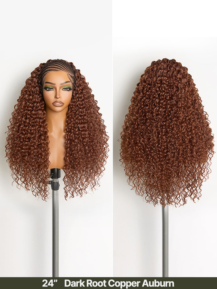Élorvane Fiber Fulani Braid Wig 13x6 Frontal Lace Wig Chic and Voluminous