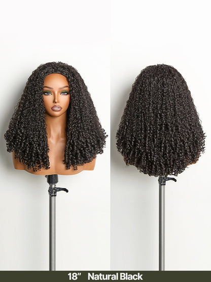Élorvane Synthetic Fiber + Human Hair Burmese Curly 3-in-1 Half Wig Spiral Ends