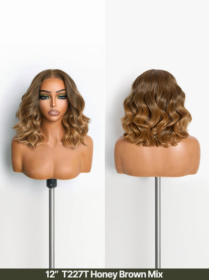 Élorvane Synthetic Fiber + Human Hair Middle Part Loose Wave Wig Glueless Ready To Wear