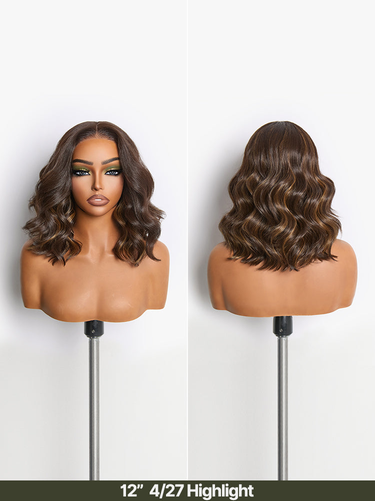Élorvane Synthetic Fiber + Human Hair Middle Part Loose Wave Wig Glueless Ready To Wear