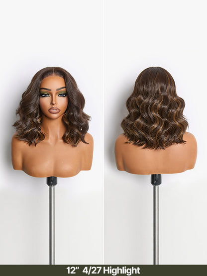 Élorvane Synthetic Fiber + Human Hair Middle Part Loose Wave Wig Glueless Ready To Wear